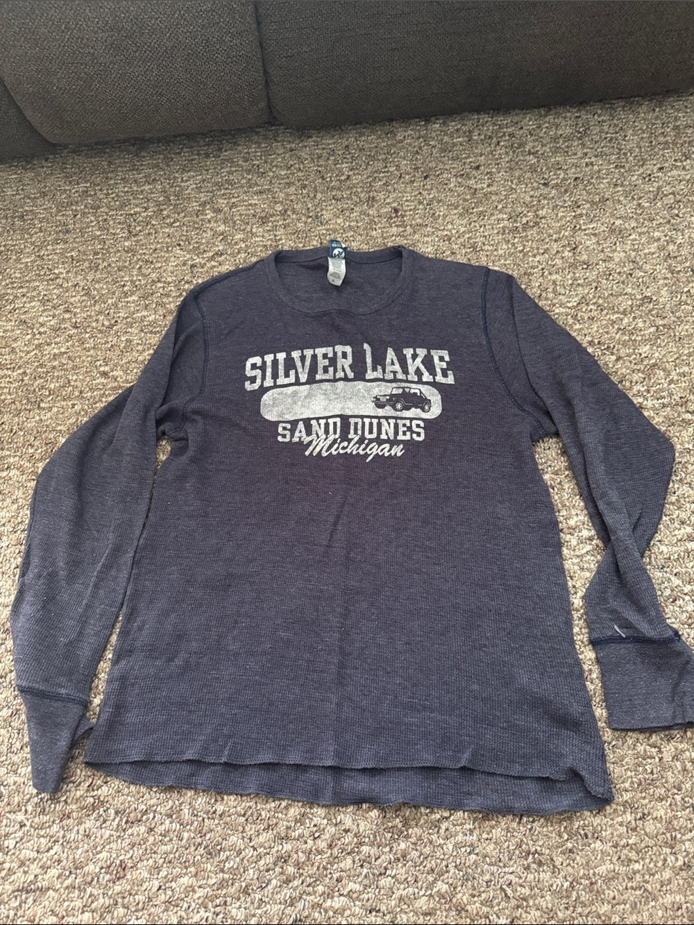 Source Unknown Navy Blue 'Silver Lake Sand Dunes Michigan' Long Sleeve Top